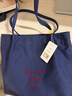南風(fēng)Chio2nd盛夏游行托特包包女包大容量紅色帆布包2025新款單肩包 藏藍色 曬單實(shí)拍圖
