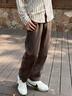 名創(chuàng)優(yōu)品（MINISO）咖色復(fù)古燈芯絨褲子男秋季雪尼爾重磅港風(fēng)大碼直筒長(zhǎng)褲潮流休閑褲 咖色 L 175(收藏加購(gòu)優(yōu)先發(fā)) 曬單實(shí)拍圖