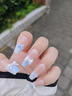 栢啟歆穿戴甲美甲貼片半手工假指甲可拆卸蝴蝶結貓眼帶鉆高級感2025秋冬 奶鹽蝴蝶結 10片 【帶工具包】 S 曬單實(shí)拍圖