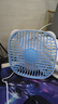 電風(fēng)扇家用桌面風(fēng)扇小風(fēng)扇學(xué)生宿舍可愛(ài)多功能可壁掛空氣循環(huán)扇輕音制冷辦公室usb插電便攜迷你 【直插款-6寸】天空藍 曬單實(shí)拍圖