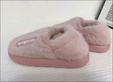 ECAC防滑保暖月子鞋女款秋冬季外穿居家室內孕婦包跟鎖溫棉拖鞋女 粉色【軟底防滑】包跟保暖 36-37 適合35-36的腳穿 曬單實(shí)拍圖