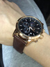 POEDAGAR瑞士正品男士手表防水韓版多功能時(shí)尚潮流夜光手表男士石英腕表男 882玫金黑面皮帶款 40mm 曬單實(shí)拍圖