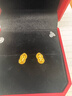 周大福爆閃花生寓意好事發(fā)生黃金耳釘耳飾(工費360)約2.7g EOF1936 曬單實(shí)拍圖