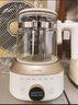美的（Midea）全玻璃養生壺全自動(dòng)燒水壺母嬰恒溫電熱水壺花茶壺全包裹護底防碎1.5L MK-YS15B201 曬單實(shí)拍圖