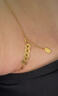 水貝精選鍍金項鏈小方糖項鏈女新款潮鎖骨鏈吊墜金包銀節日送女友 五帝錢(qián)項鏈 曬單實(shí)拍圖