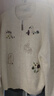 茵曼重工趣味刺繡拉鏈針織開(kāi)衫2025冬女裝新款毛衣外套 花杏色 M 曬單實(shí)拍圖