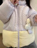 巴拉巴拉嬰兒羽絨服男童冬季女童短款外套寶寶撞色2024時(shí)尚萌208424107231 曬單實(shí)拍圖