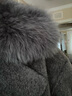 朗姿高端羊毛灰色毛領(lǐng)毛呢大衣收腰優(yōu)雅呢子大衣2025年冬季新款 深灰色 XL 曬單實(shí)拍圖
