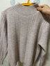 皮爾卡丹（pierre cardin）高端品牌100休閑羊.絨衫女秋冬半高領(lǐng)毛衣加厚寬松羊.毛打底針織 奶酪駝 L 【110-120斤】 曬單實(shí)拍圖