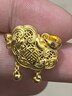 周大生黃金吊墜金鎖平安鎖錦鯉福字鎖鈴鐺吊墜成人項鏈情人節禮多退少補 約7.0g 曬單實(shí)拍圖