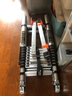 鎂多力（midoli）折疊伸縮梯子升降梯人字梯家用梯加厚鋁合金多功能4.1=直梯8.2米 曬單實(shí)拍圖