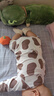 愛慕嬰幼男女寶寶A類3A抗菌長袖連體爬服嬰兒可愛印花保暖新年紅品|奶皮衣 中性-萌趣牛奶工 90cm 曬單實拍圖