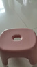 【熱銷爆款】新款加厚奶油風(fēng)家用小凳子塑料凳可疊放耐用兒童凳 櫻花粉1個 曬單實拍圖