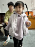怡菲朵（IFEELDO）兒童冬季套裝秋冬加絨加厚兒童服裝女孩冬裝馬甲三件套寶寶衣服冬 紫色三件套 120 建議40-45斤 曬單實(shí)拍圖