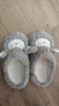 名創(chuàng  )優(yōu)品（MINISO）羊咩咩棉拖鞋女冬季包跟家居室內厚底月子毛毛拖鞋深灰38-39 曬單實(shí)拍圖
