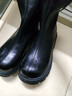 他她（TATA）女靴子2025冬季彈力靴加絨時(shí)裝靴顯瘦增高短靴子CE401DZ5 黑色 37 曬單實(shí)拍圖
