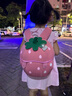 GERM兒童書(shū)包幼兒園女孩男孩寶寶雙肩包女童水果可愛(ài)背包生日禮物 草莓白巧 禮盒包裝 曬單實(shí)拍圖