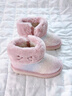 戴維貝拉（DAVE＆BELLA）兒童雪地靴冬季新款女童加絨靴子女寶寶棉鞋小童棉靴童鞋 粉色漸變色【現貨】 25 曬單實(shí)拍圖