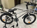 鳳凰兒童自行車(chē)男女寶寶小孩山地車(chē)3-5-6-8-10-12-16歲學(xué)生腳踏車(chē)禮物 【*推薦-高配單速】鈦金銀+禮包 18寸-單速輔助輪腳撐，變速腳撐 曬單實(shí)拍圖