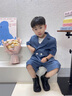 WVD美國品牌兒童休閑西裝套裝男童主持人小禮服英倫風(fēng)男孩生日宴西服米色上衣+背心+短褲90 CM建議體重20-26斤 曬單實(shí)拍圖
