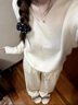 斐特瑪【撤柜精品】羊毛衫質(zhì)感針織打底衫女2025新款春秋冬內搭毛衣女士 原絨米 M 曬單實(shí)拍圖