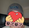 CACUSS帽子女秋冬保暖毛線(xiàn)帽大頭圍針織帽戶(hù)外套頭帽堆堆冷帽 灰藍彩紗 曬單實(shí)拍圖