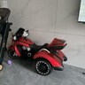 爵士酷派兒童電動(dòng)摩托車(chē)三輪可坐大人大號雙人男女小孩遙控玩具車(chē)母嬰童車(chē) 頂配烤漆紅：皮座+12V7A大電瓶+遙控+禮包 曬單實(shí)拍圖