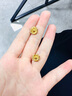 老鳳祥黃金向日葵耳釘女款足金養耳棒耳飾元旦節生日禮物送女友老婆媽媽 向日葵耳釘  約3.6g 曬單實(shí)拍圖