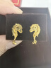 周大生黃金耳釘女5G足金爆閃駿馬耳飾馬年生肖本命年禮物送女朋友 足金星河駿影耳釘-【一對/贈硅膠耳堵】 2.33g 曬單實拍圖