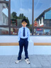 衣諾坊男生演出服西服襯衫套裝西褲學(xué)生表演服校園團體花童禮服兒童園服 曬單實(shí)拍圖