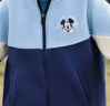 迪士尼（Disney）男童女童卡通時(shí)尚休閑百搭舒適親膚保暖搖粒絨外套兒童童裝 深藍淺藍拼色米奇 120 （建議4-6歲身高110-120cm) 曬單實(shí)拍圖