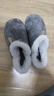 奧康（Aokang）包跟棉拖鞋男士冬季保暖室內居家老人防滑防臭加絨全包棉鞋女外穿 深灰 40-41 【適合39-40】 曬單實(shí)拍圖