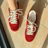 蹀愫【糖果德訓】張婧儀美洋25新款厚底增高戶(hù)外德訓鞋休閑運動(dòng)板鞋 吉兆紅 37 曬單實(shí)拍圖