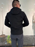 羅蒙雙面穿可拆卸連帽牛奶絲夾克男士春秋中青年寬松高端外套爸爸裝 黑色 L 175 （適合120-145斤） 曬單實(shí)拍圖