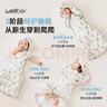 威爾貝魯（WELLBER）新生嬰兒防驚跳睡袋投降式寶寶包裹式包巾四季通用0-6個(gè)月小萌虎M 曬單實(shí)拍圖