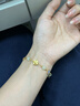 周大金 CHOW TAI KING四葉草黃金手鏈女款輕奢高端和田玉生日禮物送女友老婆結婚紀念日 曬單實(shí)拍圖