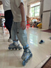 斯威（SWAY）專業(yè)輪滑鞋兒童男女童中小學(xué)體育溜冰鞋平花休閑滑冰旱冰鞋直排輪 【加強款】灰+賽事頭盔護具背包 M 碼(適合6-12歲)日常鞋碼32-36 曬單實拍圖