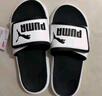 彪馬PUMA 黑白透氣魔術(shù)貼拖鞋男女家居外穿休閑涼鞋ROYALCAT 372280 曬單實(shí)拍圖