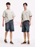 森馬（Semir）牛仔短褲男做舊復(fù)古破洞褲涼感寬松五分褲2025夏時(shí)髦109325122102 曬單實(shí)拍圖