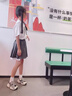 Dudant女童套裝夏季2025新款兒童短袖襯衫中大童學(xué)院風(fēng)JK百褶裙兩件套裙 白色套裝 120 cm 曬單實(shí)拍圖