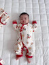 迪士尼（Disney）嬰兒衣服新生兒禮盒童裝連體衣出生禮春夏男女寶寶母嬰用品 YEF058 四季款喜慶紅色24件套 59cm (衣長(cháng)約50CM，適合0-3個(gè)月) 曬單實(shí)拍圖