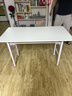電腦桌子書(shū)桌家用辦公桌簡(jiǎn)易學(xué)習寫(xiě)字桌長(cháng)方形培訓桌長(cháng)條桌折疊 雙層置物-暖白色白架120*60*75 曬單實(shí)拍圖