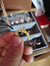 中鑫珠寶人生一克拉黃金鉆戒足金鑲嵌鋯石蕾絲公主戒指求婚結(jié)婚女戒 金重4.17克（16圈號） 曬單實拍圖