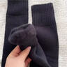貓人（MiiOW）加絨過(guò)膝襪女大腿襪春秋冬季保暖加厚防滑小腿壓力顯瘦美腿長(cháng)筒襪 深灰+黑色 【加絨護膝 壓力顯瘦】 均碼 (39-45.5) 曬單實(shí)拍圖