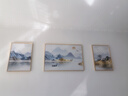 詩(shī)六藝家飾客廳裝飾畫(huà)北歐現代簡(jiǎn)約沙發(fā)背景墻掛畫(huà)三聯(lián)畫(huà)大氣輕奢壁畫(huà)晶瓷畫(huà) 背靠金山（鋁合金外框） 晶瓷畫(huà)左右50*70+中間100*70亮面 曬單實(shí)拍圖