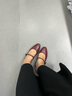 拔佳羊皮書瑪麗珍單鞋女2025春商場羊皮軟底淺口鞋AFY34AQ5 酒紅 37 曬單實拍圖