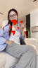 UR2025冬季新款女裝簡約休閑純色百搭抽繩喇叭褲UYY650092 淺灰花灰 S 曬單實拍圖