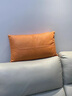 茗芮居客廳輕奢皮沙發(fā)抱枕靠墊科技布長(cháng)方形靠枕套腰枕皮質(zhì)靠背墊皮枕頭 橘橙色 40x60(腰枕含芯 曬單實(shí)拍圖