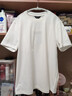 比音勒芬【干爽面料】2025春夏新款男士純色上衣簡(jiǎn)約標識基礎圓領(lǐng)短袖T恤 28米白色 M （100） 曬單實(shí)拍圖