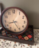 山頭林村實(shí)木奶油風(fēng)座鐘客廳中古風(fēng)桌面擺件時(shí)鐘擺臺式鐘表擺放電視柜 胡桃擺球【奶油面】大黑字黑針 12英寸 (電波機芯) 曬單實(shí)拍圖